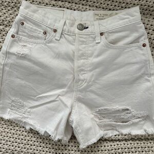 Rag & Bone white denim shorts